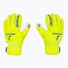 Reusch Attrakt Grip Finger Support guanti da portiere di sicurezza per bambini giallo/blu scuro/bianco
