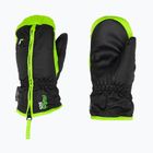 Guanto da sci per bambini Reusch Ben Mitten nero/verde neon
