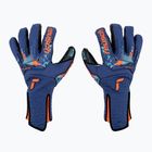 Guanto da portiere Reusch Attrakt Fusion senza spalline AdaptiveFlex blu vero/arancione schocking/nero