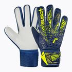 Guanti da portiere Reusch Attrakt Starter Solid premium blu/giallo lucido