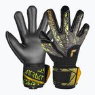 Guanti da portiere Reusch Attrakt Duo Finger Support nero/oro/giallo/nero