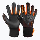 Guanto da portiere Reusch Attrakt Infinity Airvent nero/arancio shocking