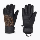 Guanto da sci da donna Reusch Beatrix R-Tex XT nero/marrone leopardato