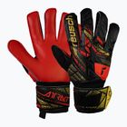 Guanti da portiere Reusch Attrakt Solid nero/oro/rosso fuoco
