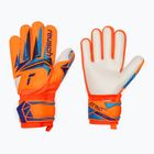 Guanti da portiere per bambini Reusch Attrakt Grip Junior shocking orange/blue