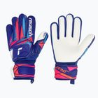 Guanti da portiere per bambini Reusch Attrakt Grip Junior sharp blue/white/shocking orange