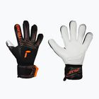 Guanti da portiere per bambini Reusch Attrakt Advance Finger Support Junior black/shocking orange