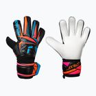 Guanti da portiere Reusch Attrakt Solid black/aqua blue/shocking orange