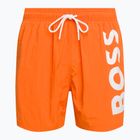 Pantaloncini da bagno Hugo Boss Octopus arancione brillante da uomo