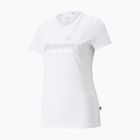 PUMA ESS+ Metallic Logo Tee Donna puma bianco/argento metallizzato