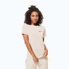 Jack Wolfskin Essential, maglietta da trekking da donna in panna cotta