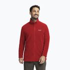 Felpa in pile da uomo Jack Wolfskin Taunus 100 Full Zip siren red