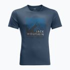Maglietta da trekking Jack Wolfskin Peak Graphic da uomo, blu tuono