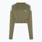 Felpa adidas Hyperglam Crop Crew donna, focus olive