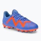 Scarpe da calcio PUMA Future Play FG/AG blu glimmer/puma bianco/ultra arancione per bambini