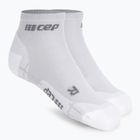 CEP Ultralight Low Cut carbonio bianco calze da corsa a compressione da uomo