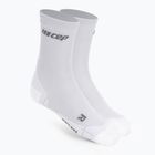 Calzini da corsa a compressione CEP Ultralight Short carbon white per uomo