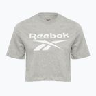 Reebok Identity Big Logo Crop Tee donna grigio medio heather