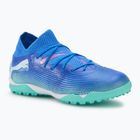 PUMA Future 7 Match TT + Mid Jr scarpe da calcio bluemazing/puma white/electric peppermint