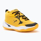 PUMA Playmaker Pro JR scarpe da basket per bambini yellow sizzle/puma blackl