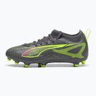 PUMA Ultra 5 Match FG/AG Jr scarpe da calcio per bambini argento invecchiato opaco/allarme giallo/puma argento invecchiato