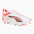 PUMA Ultra 5 Match FG/AG Jr scarpe da calcio bambino puma bianco/puma nero/rosso brillante