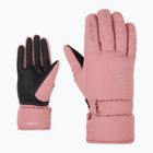 Guanti da sci da donna ZIENER Kisar Aquashield rose blossom