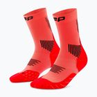 Calze a compressione da uomo CEP Run Mid Cut 5.0 neon coral