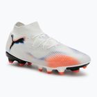 Scarpe da calcio da uomo PUMA Future 8 Pro FG/AG puma bianco/puma nero/rosso brillante