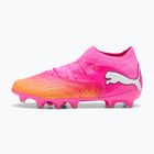 Scarpe da calcio per bambini PUMA Future 9 Pro FG/AG Jr poison pink/puma wht/sun stream/bright aqua/puma blk
