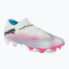 PUMA Future 7 Ultimate Low FG/AG bianco/nero/rosa avvelenata/acqua brillante/nebbia d'argento scarpe da calcio