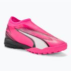 PUMA Ultra Match LL TT + Mid Jr scarpe da calcio rosa veleno/puma bianco/puma nero per bambini