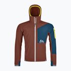 Giacca softshell da uomo ORTOVOX Berrino con cappuccio in argilla arancione