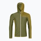 Felpa da uomo ORTOVOX in pile Light Grid con cappuccio alle erbe selvatiche