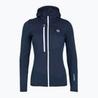 Felpa con cappuccio ORTOVOX Fleece Grid da donna Oceano profondo