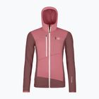 Felpa da donna ORTOVOX Fleece Grid Hoody mountain rose