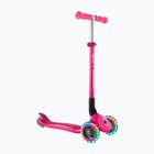 Monopattino a tre ruote per bambini Globber Primo Foldable Lights fuchsia