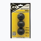 Palline da squash Dunlop Pro Blister 3 pezzi nero 700109