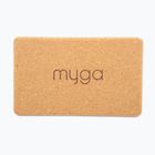 Blocco per yoga Myga Cork Block brown