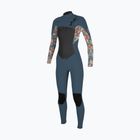 Muta da nuoto per bambini O'Neill Girls Epic 4/3 Chest Zip Full Copen Blue/Painted Tropics