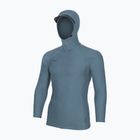 Maglia a maniche lunghe da nuoto uomo O'Neill Hyperfreak Skins Rash Guard Hooded blue fusion/blue fusion