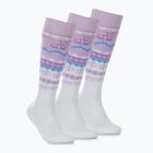 Calze da sci Surfanic Pro Tech Fairisle confezione da 3 ice lilac