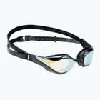 Occhialini da nuoto Speedo Fastskin Pure Focus Mirror nero/grigio freddo/oro mare