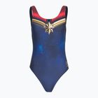 Costume intero Speedo donna Digital Placement U-Back blu/rosso