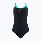 Costume intero Speedo donna Dive Thinstrap Muscleback nero / arancio vulcanico