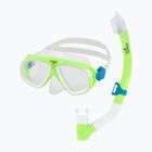 Set da snorkeling per bambini Speedo Adventure green gecko/clear