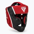 Casco da boxe RDX Head Guard Aura Plus T-17 rosso