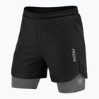 Pantaloncini da allenamento RDX T16 nero/grigio