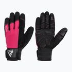 Guanti da allenamento RDX W1F Full Finger rosa