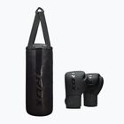 Sacco da boxe RDX F6 Junior + guantoni da boxe nero opaco